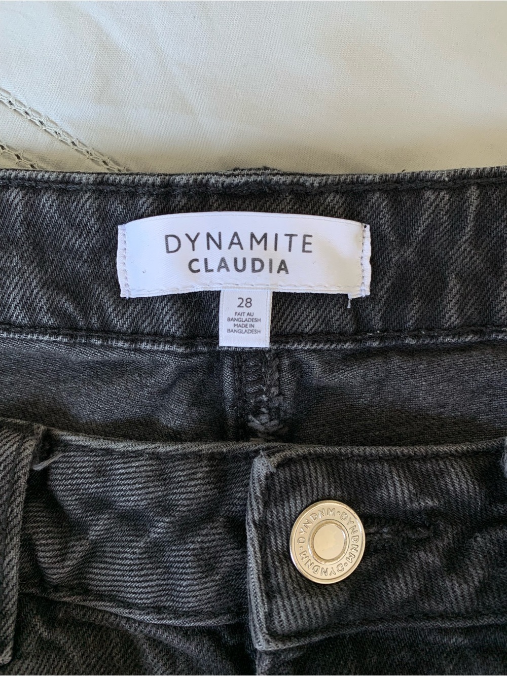 Dynamite Jeans Classic Black High-Waist Straight Leg Jeans size 28 - Picture 10 of 10
